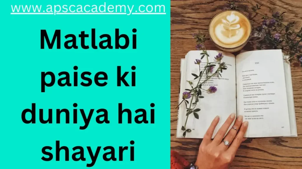 Matlabi paise ki duniya hai shayari