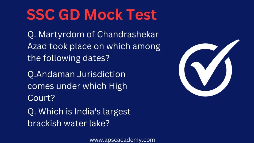 SSC GD free mock test 2024